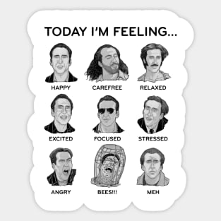 Nicolas Cage - Today I'm Feeling Sticker